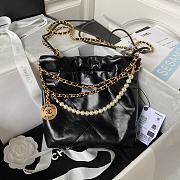 Chanel 22 AS3980 Black Bag Size 19 x 20 x 6 cm - 4