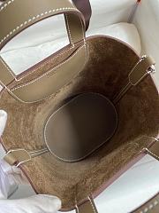 Hermes Vegetable Basket Swift Leather Bag Gray Size 18 cm - 3