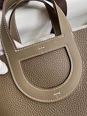 Hermes Vegetable Basket Swift Leather Bag Gray Size 18 cm - 5