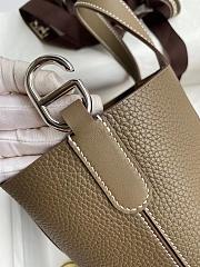 Hermes Vegetable Basket Swift Leather Bag Gray Size 18 cm - 6