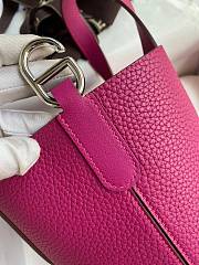 Hermes Vegetable Basket Swift Leather Bag Pink Size 18 cm - 4