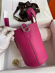 Hermes Vegetable Basket Swift Leather Bag Pink Size 18 cm - 3