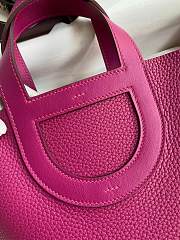Hermes Vegetable Basket Swift Leather Bag Pink Size 18 cm - 2