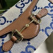 Gucci Horsebit 1955 Mini GG Bag Brown/Blue Size 18 x 12 x 5 cm - 4