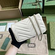 Gucci GG Marmont Matelassé Super Mini Bag White Size 16.5 x 10 x 4.5 cm - 4