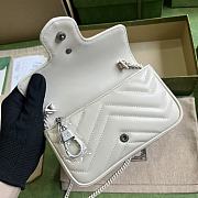Gucci GG Marmont Matelassé Super Mini Bag White Size 16.5 x 10 x 4.5 cm - 3