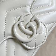 Gucci GG Marmont Matelassé Super Mini Bag White Size 16.5 x 10 x 4.5 cm - 2