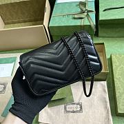 Gucci GG Marmont Matelassé Super Mini Bag Black Size 16.5 x 10 x 4.5 cm - 4