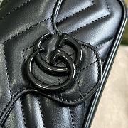 Gucci GG Marmont Matelassé Super Mini Bag Black Size 16.5 x 10 x 4.5 cm - 3