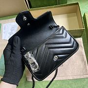 Gucci GG Marmont Matelassé Super Mini Bag Black Size 16.5 x 10 x 4.5 cm - 2
