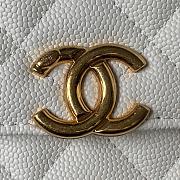 Chanel Chain AP3019 Shoulder Bag White Caviar Skin Size 19 x 12 x 3.5 cm - 3