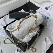 Chanel Chain Strap CC Logo Handle AP3238 White Size 19 x 10 x 4.5 cm - 5