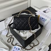 Chanel Chain Strap CC Logo Handle AP3238 Black Size 19 x 10 x 4.5 cm - 4