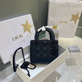 Dior Lady Matte Black Hardware Black Size 17 x 15 x 7 cm