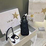 Dior Lady Matte Black Hardware Black Size 17 x 15 x 7 cm - 5