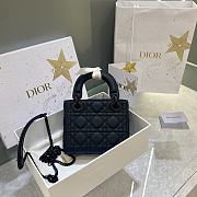 Dior Lady Matte Black Hardware Black Size 17 x 15 x 7 cm - 4