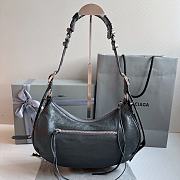 Balenciaga Le Cagole Leather Shoulder Bag Drark Gray Size 33 x 16 x 8 cm - 4