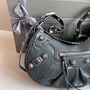 Balenciaga Le Cagole Leather Shoulder Bag Drark Gray Size 33 x 16 x 8 cm - 6
