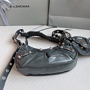 Balenciaga Le Cagole Leather Shoulder Bag Drark Gray Size 26 x 16 x 10 cm - 2