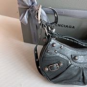 Balenciaga Le Cagole Leather Shoulder Bag Drark Gray Size 26 x 16 x 10 cm - 3