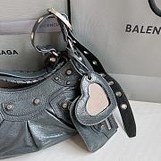 Balenciaga Le Cagole Leather Shoulder Bag Drark Gray Size 26 x 16 x 10 cm - 5