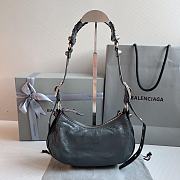 Balenciaga Le Cagole Leather Shoulder Bag Drark Gray Size 26 x 16 x 10 cm - 6