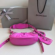 Balenciaga Le Cagole Leather Shoulder Bag Hot Pink Size 26 x 16 x 10 cm - 6