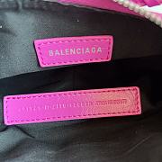 Balenciaga Le Cagole Leather Shoulder Bag Hot Pink Size 26 x 16 x 10 cm - 5