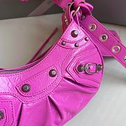 Balenciaga Le Cagole Leather Shoulder Bag Hot Pink Size 26 x 16 x 10 cm - 4