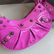 Balenciaga Le Cagole Leather Shoulder Bag Hot Pink Size 26 x 16 x 10 cm - 2