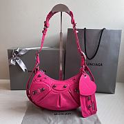 Balenciaga Le Cagole Leather Shoulder Bag Rose Pink Size 26 x 16 x 10 cm - 1