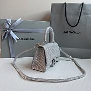 Balenciaga Hourglass Silver Diamond Size 19 x 13 x 8 cm - 5