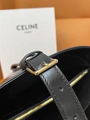 Celine Bucket Triomphe In Shiny Black Size 25 x 22 x 14 cm - 6