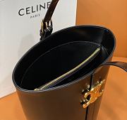 Celine Bucket Triomphe In Shiny Black Size 25 x 22 x 14 cm - 5
