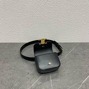 Celine Belt Bag Triomphe Belt In Shiny Calfskin Black Size 11 x 8 x 4 cm - 6