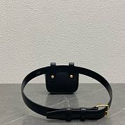 Celine Belt Bag Triomphe Belt In Shiny Calfskin Black Size 11 x 8 x 4 cm - 2