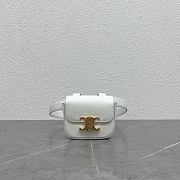 Celine Belt Bag Triomphe Belt In Shiny Calfskin White Size 11 x 8 x 4 cm - 1