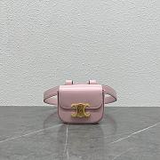 Celine Belt Bag Triomphe Belt In Shiny Calfskin Pink Size 11 x 8 x 4 cm - 1