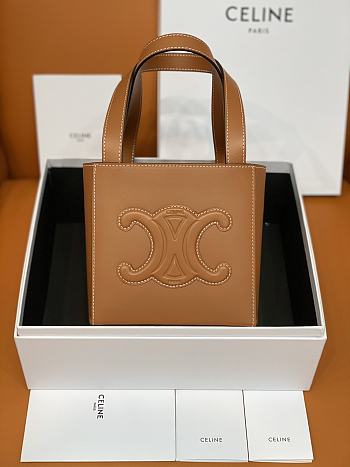 Celine Cube Bag Brown Size 15 x 15 x 15 cm