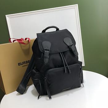 Burberry Rucksack Military Backpack Black Size 28 x 15 x 42 cm