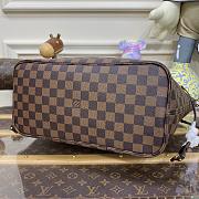 Louis Vuitton Neverfull N40448 Coffee Grid Shopping Bag Size 32 x 29 x 17 cm - 4