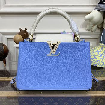Louis Vuitton Capucines MM M21689 Blue Size 31.5 x 20 x 11 cm