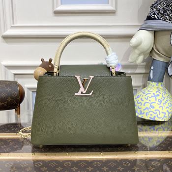 Louis Vuitton Capucines M59653 Green Size 27 x 18 x 9 cm