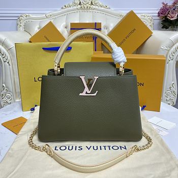 Louis Vuitton Capucines MM M59516 Green Size 31.5 x 20 x 11 cm
