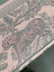 Dior Pink and Gray Toile de Jouy Sauvage Embroidery Book Tote Size 42 x 18 x 35 cm - 4