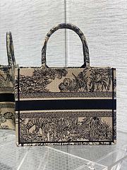 Dior Small Book Tote Toile De Joey Embroidery Beige Size 26 x 8 x 22 cm - 6