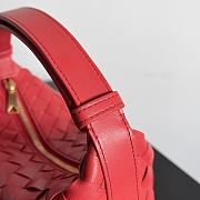 Bottega Veneta Intreccio Leather Toiletry Bag Red Size 22 x 13 x 9.5 cm - 6
