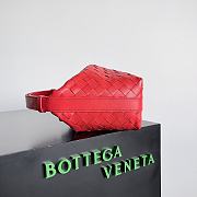 Bottega Veneta Intreccio Leather Toiletry Bag Red Size 22 x 13 x 9.5 cm - 4