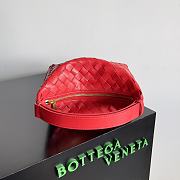 Bottega Veneta Intreccio Leather Toiletry Bag Red Size 22 x 13 x 9.5 cm - 3