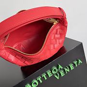 Bottega Veneta Intreccio Leather Toiletry Bag Red Size 22 x 13 x 9.5 cm - 2